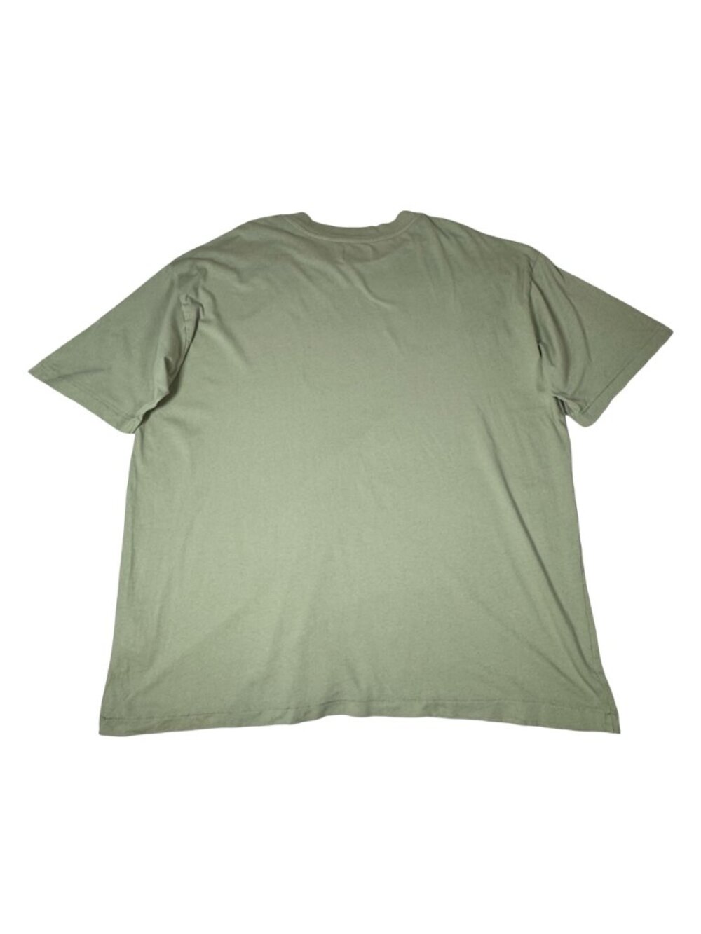 Elwood Mens 100% Cotton Core T-Shirt Sz L Distressed Collar Green
